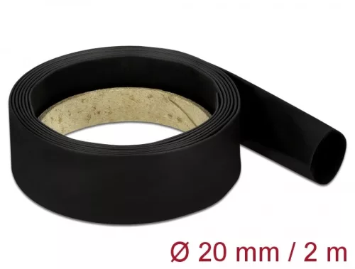 Delock Fekete zsugorcső 2 m x 20 mm (DL-18985)