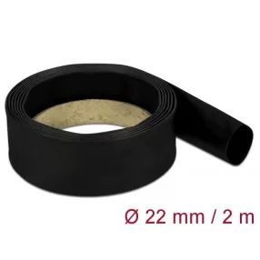 Delock Fekete zsugorcső 2 m x 22 mm (DL-18986)