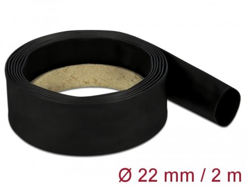Delock Fekete zsugorcső 2 m x 22 mm