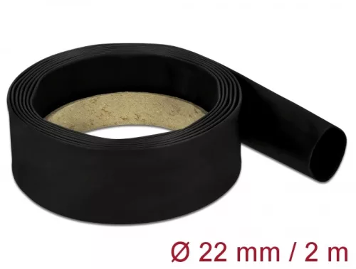 Delock Fekete zsugorcső 2 m x 22 mm (DL-18986)