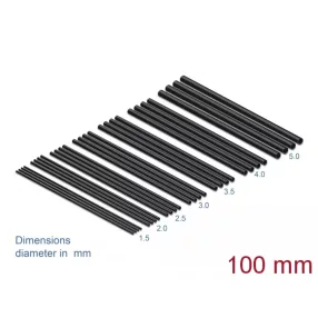   Delock A hőre zsugorodó csőkészlet 28 db.-os, 100 mm hosszú és fekete színű (DL-18987)