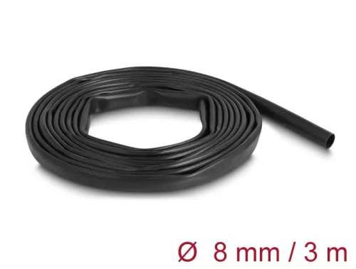 Delock PVC szigetelő borító cső 3 m x 8 mm fekete (DL-19000)