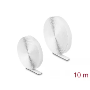   Delock Öntapadó tépőzáras szalag-szett, H 10 m és Sz 20 mm fehér (DL-19065)