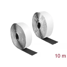   Delock Velcro öntapadó tépőzáras szalag-szett, H 10 m és Sz 50 mm fekete (DL-19094)