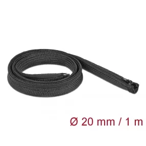   Delock Befont karmantyú zipzáras szorítóval 1 m x 20 mm-es fekete (DL-19103)