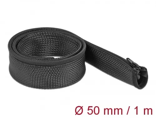 Delock Befont karmantyú zipzáras szorítóval 1 m x 50 mm-es fekete (DL-19166)