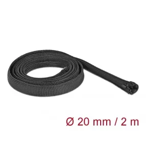   Delock Befont karmantyú zipzáras szorítóval 2 m x 20 mm-es fekete (DL-19167)