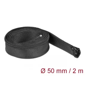   Delock Befont karmantyú zipzáras szorítóval 2 m x 50 mm-es fekete (DL-19169)