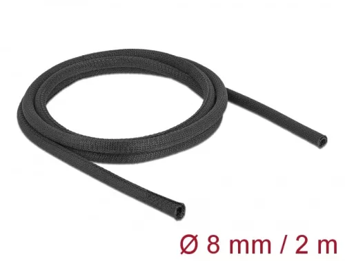 Delock Szőtt önzáródó karmantyú 2 m x 8 mm-es, fekete (DL-19170)
