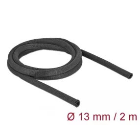   Delock Szőtt önzáródó karmantyú 2 m x 13 mm-es, fekete (DL-19171)
