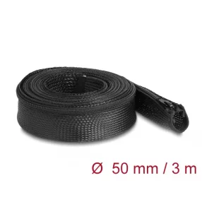   Delock Befont karmantyú zipzáras szorítóval hőállóság egészen 3 m x 50 mm-es fekete (DL-19172)