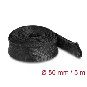   Delock Befont karmantyú zipzáras szorítóval hőállóság egészen 5 m x 50 mm-es fekete (DL-19173)