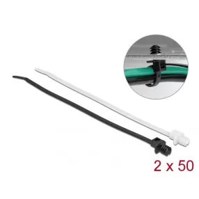   Delock Kábelkötegelő vékony lemez alappal hossza 200 mm szélessége 4,8 mm, 100 db. (DL-19502)