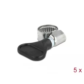   Delock Tömlőbilincs pillangó fogantyúval rozsdamentes acél 400 SS 8 - 12 mm 5 db. fekete (DL-19510)