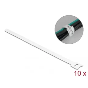   Delock Befűzős kábelkötegelő hossza 250 mm szépessége 12 mm, 10 db. Fehér (DL-19523)
