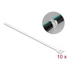   Delock Befűzős kábelkötegelő hossza 300 mm szépessége 12 mm, 10 db. Fehér (DL-19524)