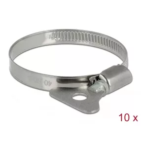   Delock Pillangó tömlő bilincs 40 - 60 mm 10 db. fém (DL-19581)