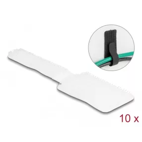   Delock Mini tépőzáras kábeltartó hossza 90 mm és szélessége 24 mm, 10 db. fekete, fehér (DL-19587)