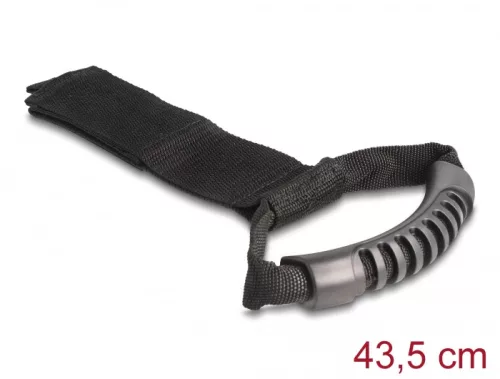 Delock Szállító pánt tépőzáras rögzítővel Hx 435 x Sz 50 mm fekete 2 db. (DL-19588)