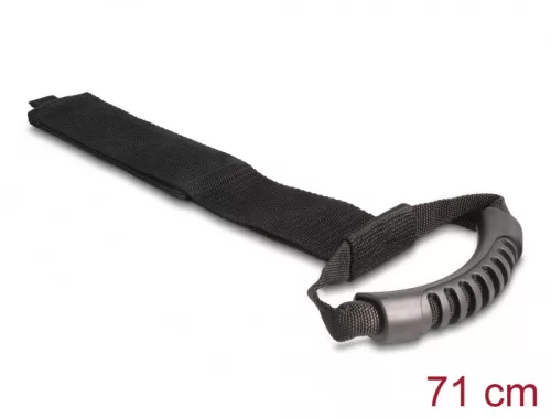 Delock Szállító pánt tépőzáras rögzítővel Hx 710 x Sz 50 mm fekete 2 db. (DL-19590)
