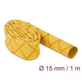   Delock Zsugorcső X-mintás nem csúszós 1 m x 15 mm sárga (DL-19592)