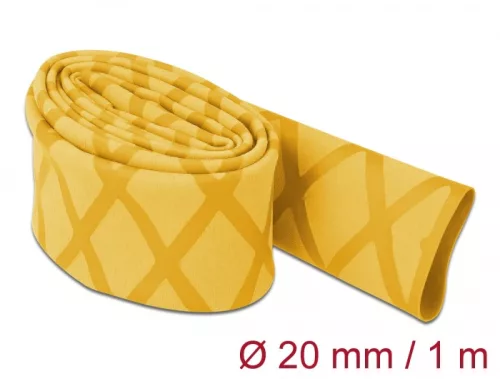 Delock Zsugorcső X-mintás nem csúszós 1 m x 20 mm sárga (DL-19595)