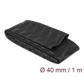   Delock Zsugorcső X-mintás nem csúszós 1 m x 40 mm fekete (DL-19602)