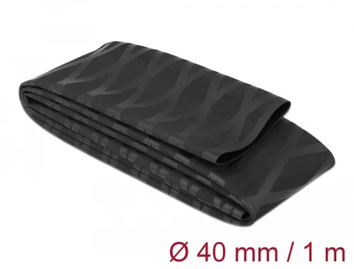 Delock Zsugorcső X-mintás nem csúszós 1 m x 40 mm fekete (DL-19602)