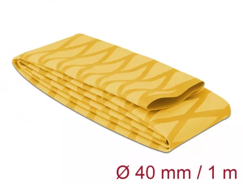 Delock Zsugorcső X-mintás nem csúszós 1 m x 40 mm sárga (DL-19605)