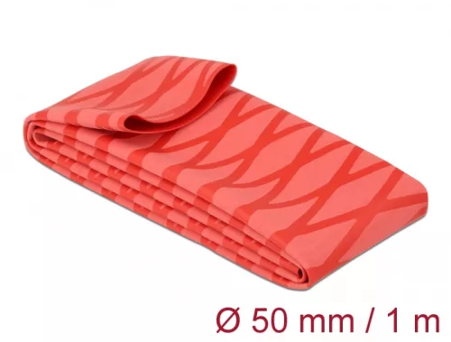 Delock Zsugorcső X-mintás nem csúszós 1 m x 50 mm piros (DL-19609)