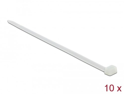 Delock Kábelkötegelő 800 x 8,8 mm (H x Sz), 10 darab fehér