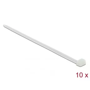   Delock Kábelkötegelő 850 x 9 mm (H x Sz), 10 darab fehér (DL-19673)