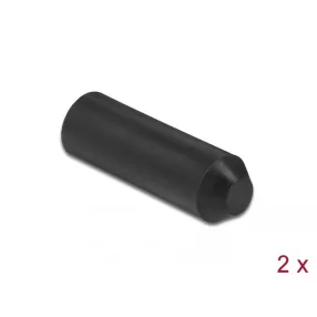   Delock 30 x 11 mm méretu lezáró vég belül ragasztó felülettel 2 db. fekete (DL-19755)
