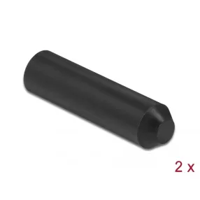   Delock 70 x 16 mm méretű lezáró vég belül ragasztó felülettel 2 db. fekete (DL-19762)