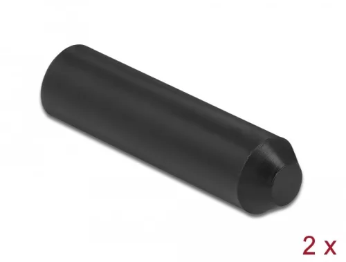 Delock 70 x 16 mm méretű lezáró vég belül ragasztó felülettel 2 db. fekete (DL-19762)