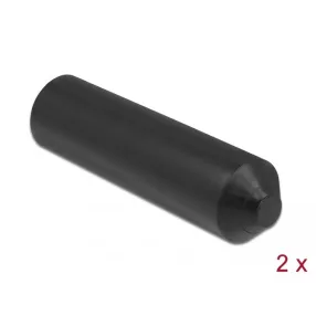   Delock 70 x 20 mm méretű lezáró vég belül ragasztó felülettel 2 db. fekete (DL-19772)