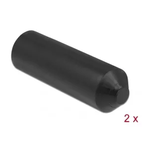   Delock 80 x 25 mm méretű lezáró vég belül ragasztó felülettel 2 db. fekete (DL-19841)
