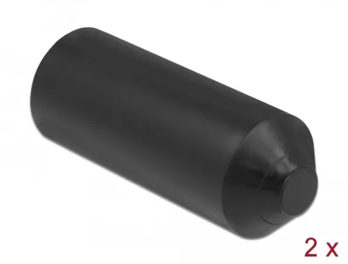 Delock 90 x 30 mm méretu lezáró vég belül ragasztó felülettel 2 db. fekete (DL-19860)