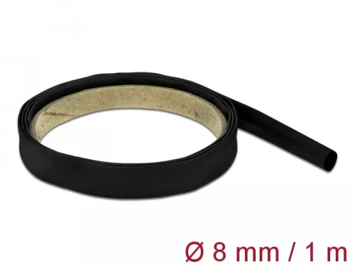 Delock Fekete, hőre szűkülő tubus 1 m x 8 mm méretű szűkülési aránya 4:1 (DL-20658)