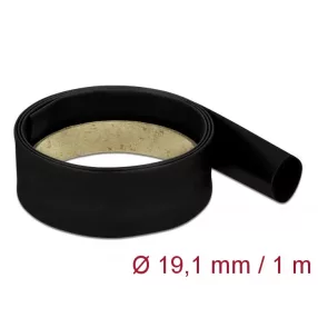   Delock Fekete, hőre szűkülő tubus 1 m x 19,1 mm méretű szűkülési aránya 4:1 (DL-20662)