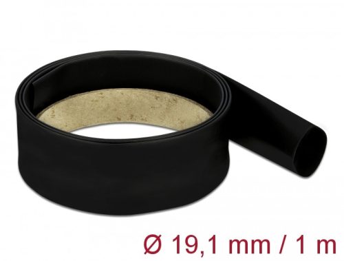 Delock Fekete, hőre szűkülő tubus 1 m x 19,1 mm méretű szűkülési aránya 4:1