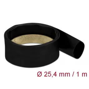   Delock Fekete, hőre szűkülő tubus 1 m x 25,4 mm méretű szűkülési aránya 4:1 (DL-20663)