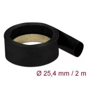   Delock Fekete, hőre szűkülő tubus 2 m x 25,4 mm méretű szűkülési aránya 4:1 (DL-20670)