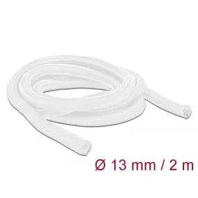   Delock Fonott kábelharisnya önzáródó 2 m x 13 mm fehér (DL-20698)