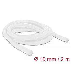   Delock Fonott kábelharisnya önzáródó 2 m x 16 mm fehér (DL-20699)