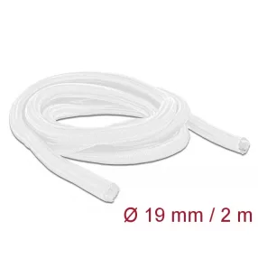   Delock Fonott kábelharisnya önzáródó 2 m x 19 mm fehér (DL-20700)