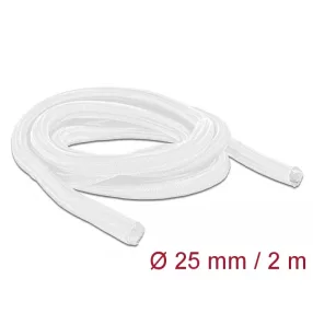   Delock Fonott kábelharisnya önzáródó 2 m x 25 mm fehér (DL-20701)