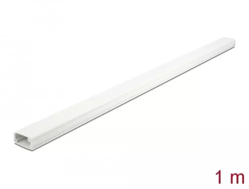 Delock Kábelcsatorna fedéllel 26 x 13 mm - hossza 1 m fehér (DL-20721)