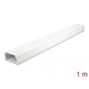   Delock Kábelcsatorna fedéllel 57 x 28 mm - hossza 1 m fehér (DL-20723)