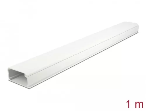 Delock Kábelcsatorna fedéllel 57 x 28 mm - hossza 1 m fehér (DL-20723)